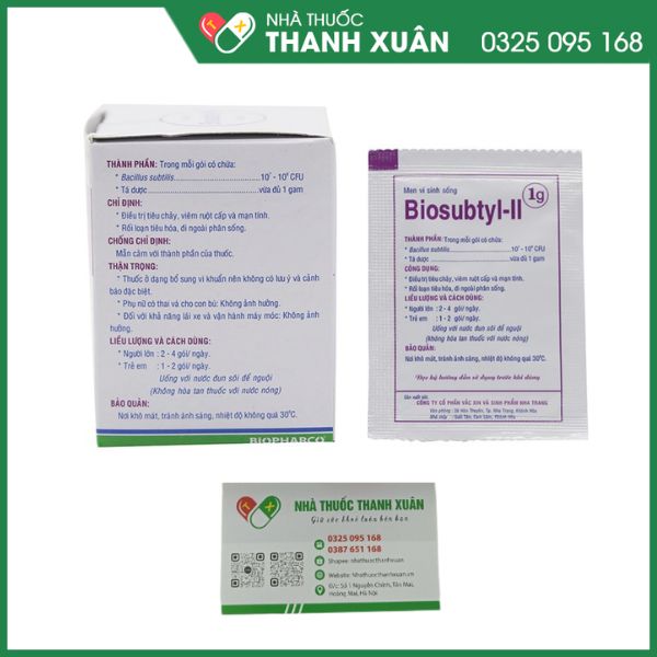 Biosubtyl-II điều trị tiêu chảy